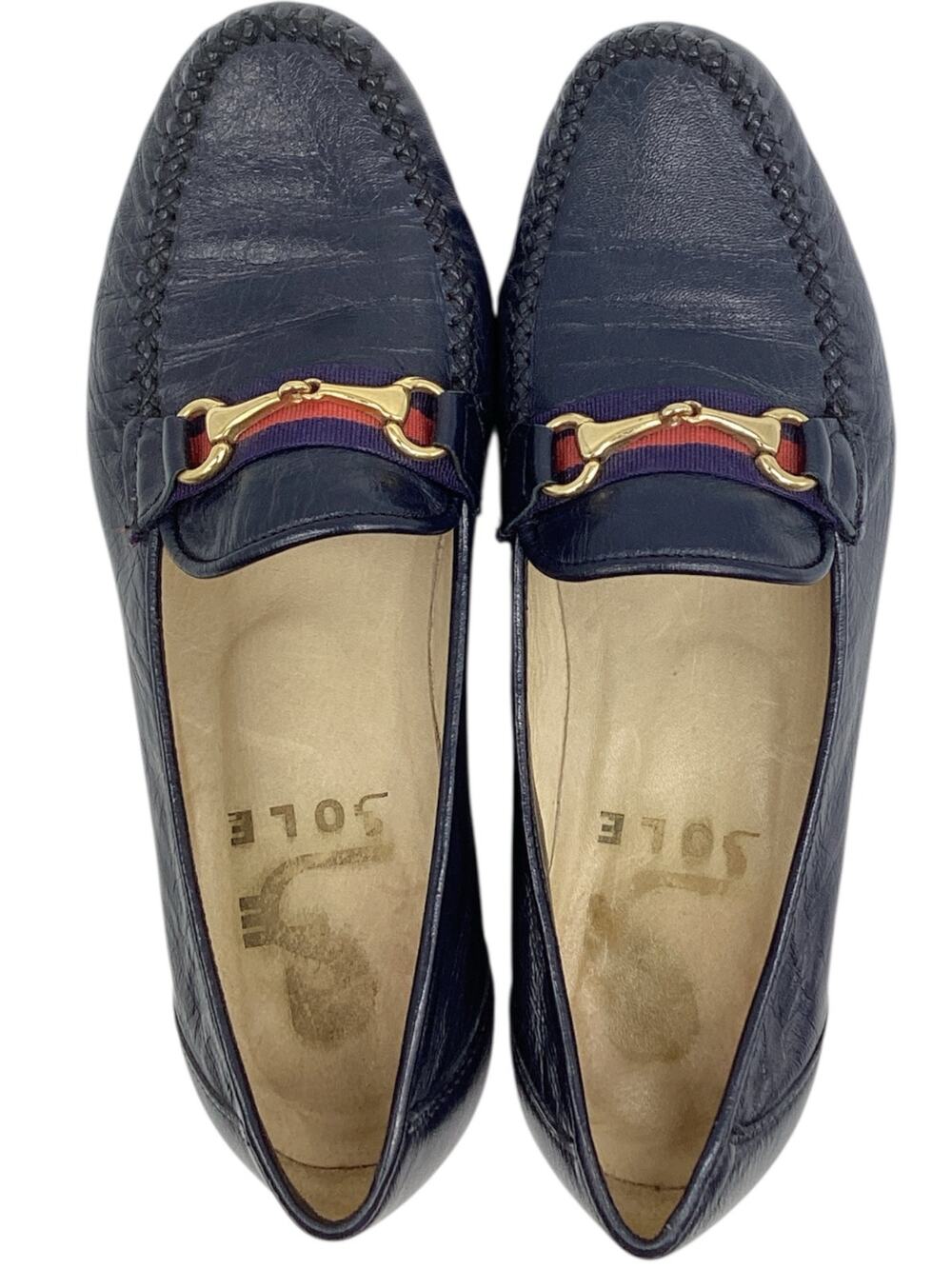 Gucci VTG 70s Penny Loafers Women’s Size 6 Blue Leather Horsebit